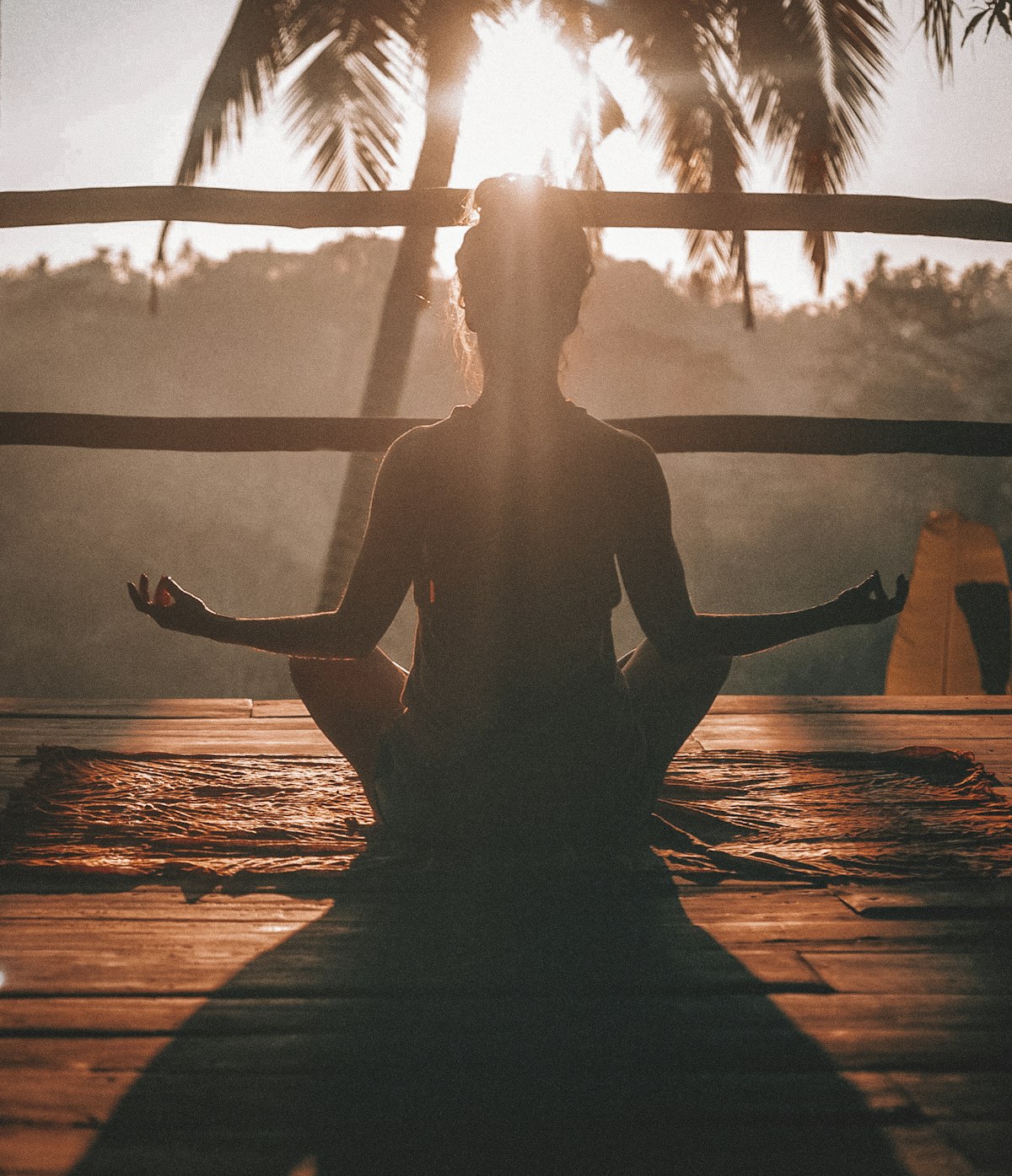 Meditation on beach represents mental health support